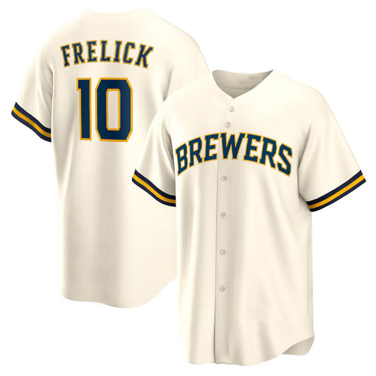 Milwaukee Brewers #10 Sal Frelick Cream RONA Home Replica Player Jersey