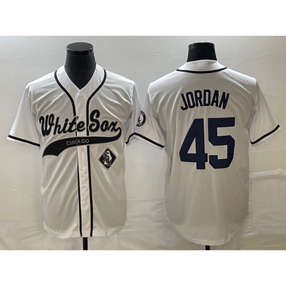 Chicago White Sox #45 Michael Jordan White RONA Cool Base Stitched Jersey 2