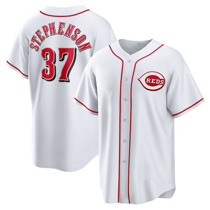 Cincinnati Reds #37 Tyler Stephenson White RONA Home Replica Jersey