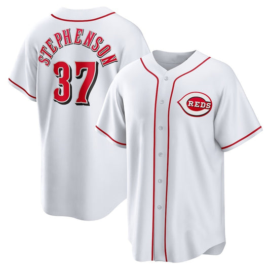 Cincinnati Reds #37 Tyler Stephenson White RONA Home Replica Jersey