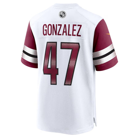 W.Commanders #47 Zane Gonzalez White RONA Game Jersey