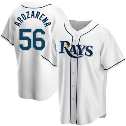 Tampa Bay Rays #56 Randy Arozarena Replica White RONA Home Jersey