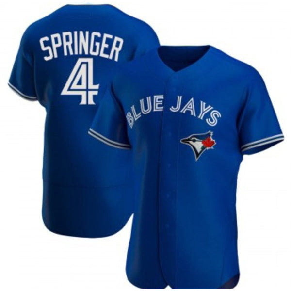 Toronto Blue Jays #4 George Springer Royal RONA Flex Base Stitched Jersey