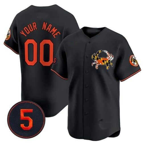 Custom Baltimore Orioles Robinson Patch Vapor Premier Limited Jersey V3 ¨C Black RONA