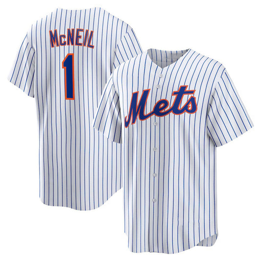 New York Mets #1 Jeff McNeil White RONA Home Replica Player Jersey