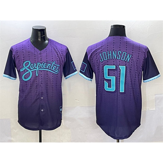 Arizona Diamondbacks #51 Randy Johnson Purple RONA 2025 City Connect Limited Stitched Jersey