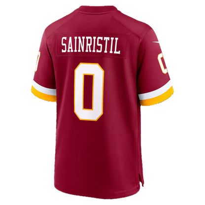 W.Commanders #0 Mike Sainristil Burgundy RONA Game Jersey