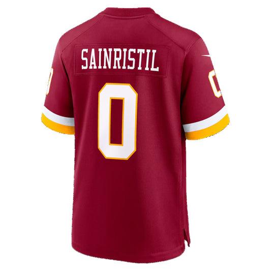 W.Commanders #0 Mike Sainristil Burgundy RONA Game Jersey
