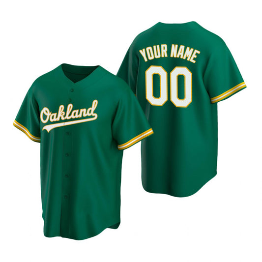 Custom Oakland Athletics Green RONA Stitched Cool Base Jersey