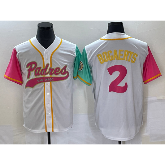 San Diego Padres #2 Xander Bogaerts White RONA NEW 2023 City Connect Cool Base Stitched Jersey 3