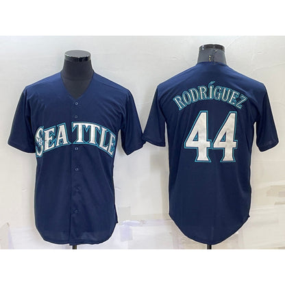 Seattle Mariners #44 Julio Rodriguez Navy Blue RONA Stitched Cool Base Jersey