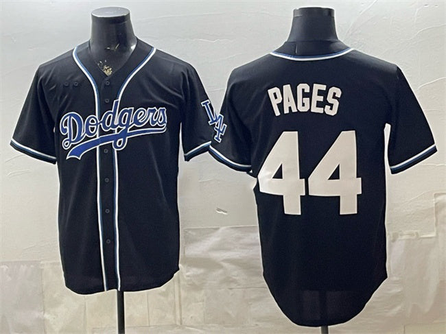 Los Angeles Dodgers #44 Andy Pages Black RONA Stitched Jersey
