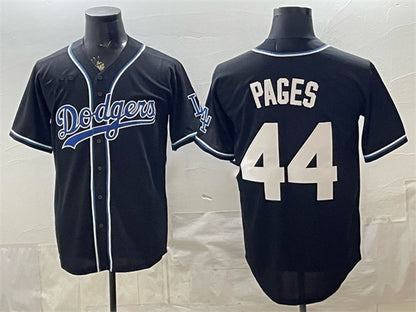 Los Angeles Dodgers #44 Andy Pages Black RONA Stitched Jersey