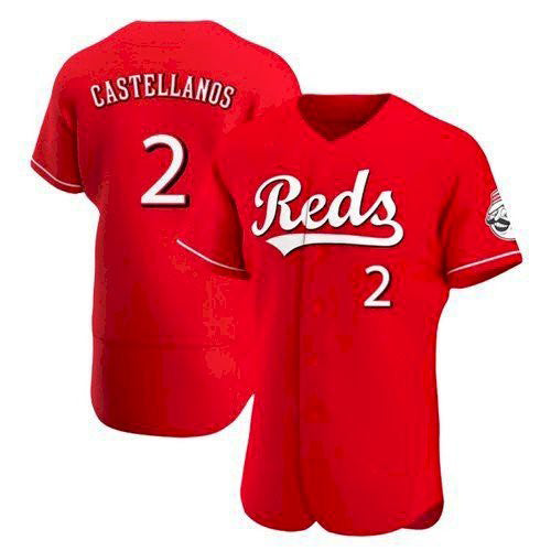 Cincinnati Reds #2 Nick Castellanos Scarlet RONA 2021 Alternate Jersey