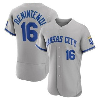 Kansas City Royals #16 Andrew Benintendi Grey RONA Flex Base Stitched Jersey