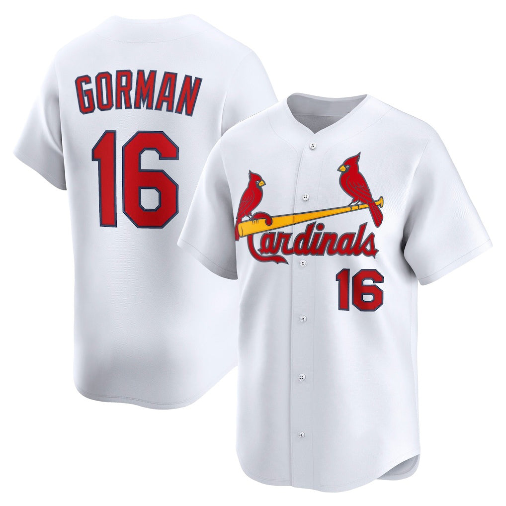 St. Louis Cardinals #16 Nolan Gorman White RONA Home Limited Player Jersey