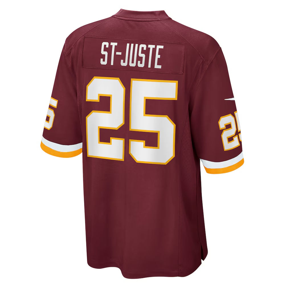 W.Football Team #25 Benjamin St-Juste Burgundy RONA Game Jersey