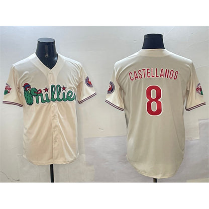 Philadelphia Phillies #8 Nick Castellanos Cream RONA Phanatic Limited Stitched Jersey