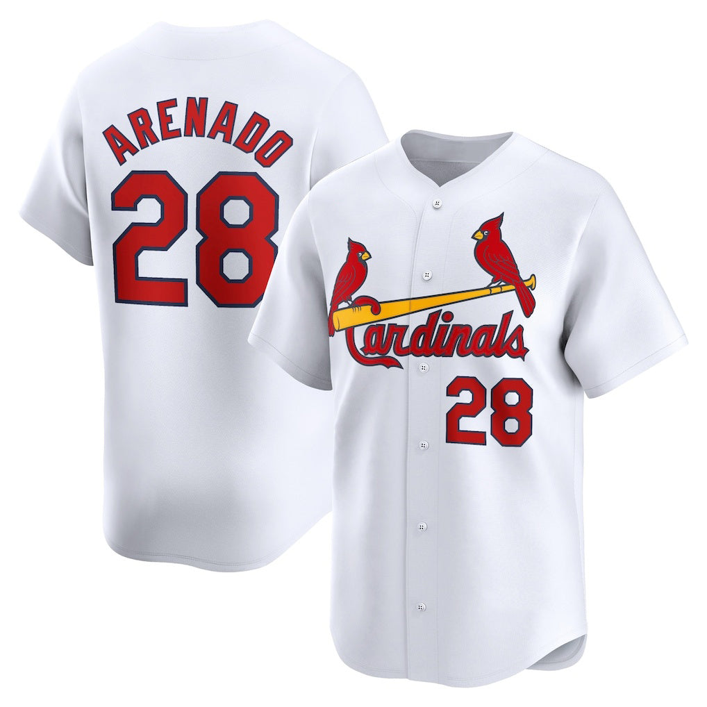 St. Louis Cardinals #28 Nolan Arenado White RONA Home Limited Player Jersey