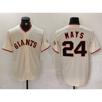 San Francisco Giants #24 Willie Mays Cream RONA 2024 Home Limited Stitched Jersey