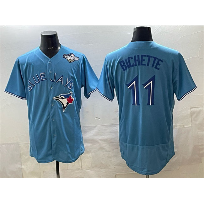 Toronto Blue Jays #11 Bo Bichette Blue RONA 2025 World Series Flex Base Stitched Jersey