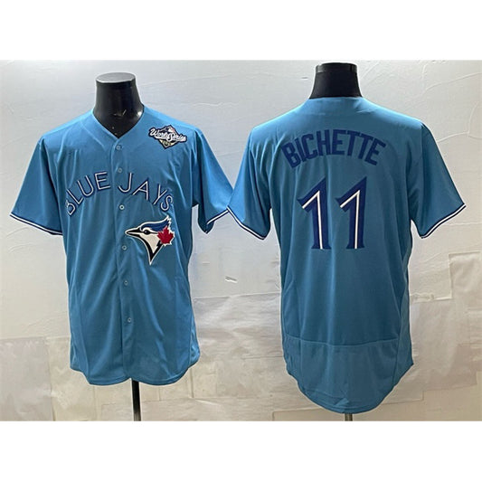 Toronto Blue Jays #11 Bo Bichette Blue RONA 2025 World Series Flex Base Stitched Jersey