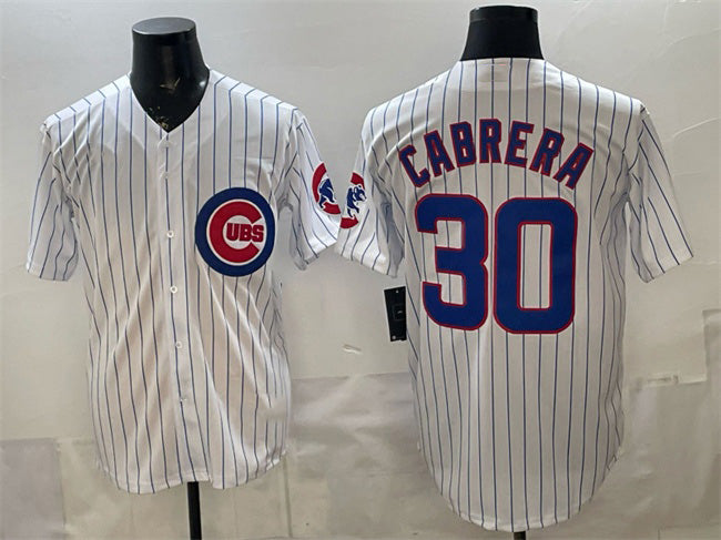 Chicago Cubs #30 Edward Cabrera White RONA 2026 Cool Base Stitched Jersey