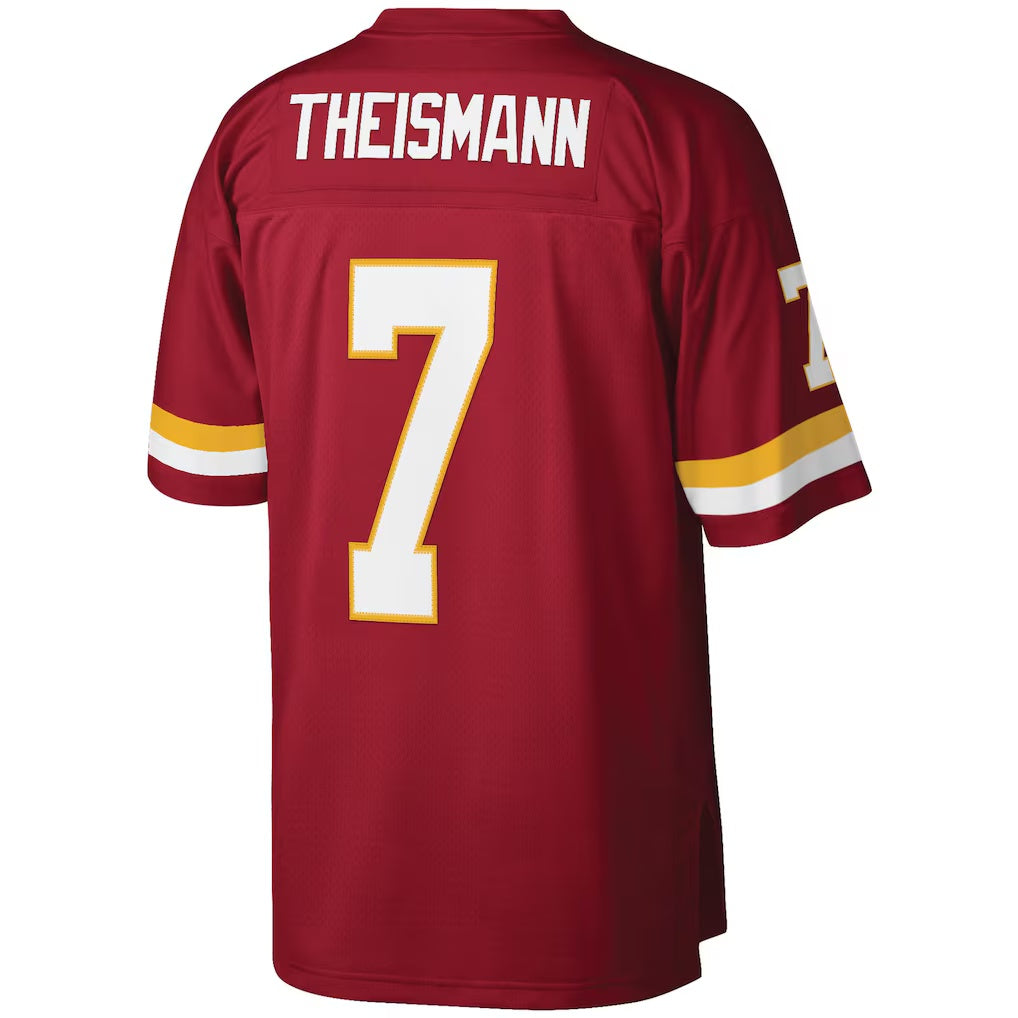 W.Football Team #7 Joe Theismann Mitchell & Ness Burgundy RONA Legacy Replica Jersey
