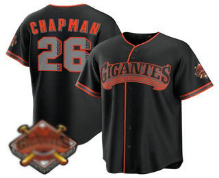 San Francisco Giants #26 Matt Chapman Black RONA 2026 Alternate Stadium Stitched Jersey
