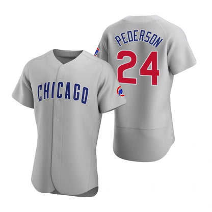 Chicago Cubs #24 Joc Pederson Gray RONA Authentic Road Jersey
