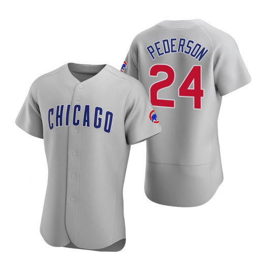 Chicago Cubs #24 Joc Pederson Gray RONA Authentic Road Jersey