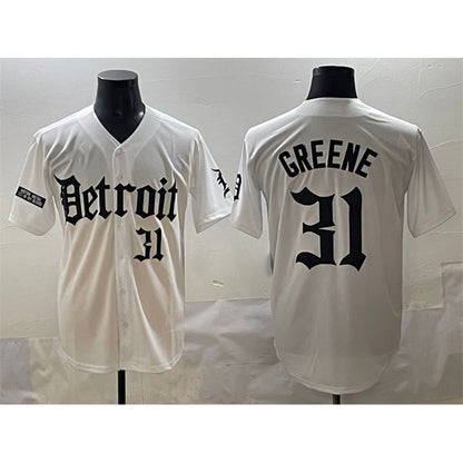 Detroit Tigers #31 Riley Greene White RONA 'Motor Gothic Edition' Vapor Premier Limited Stitched Jersey