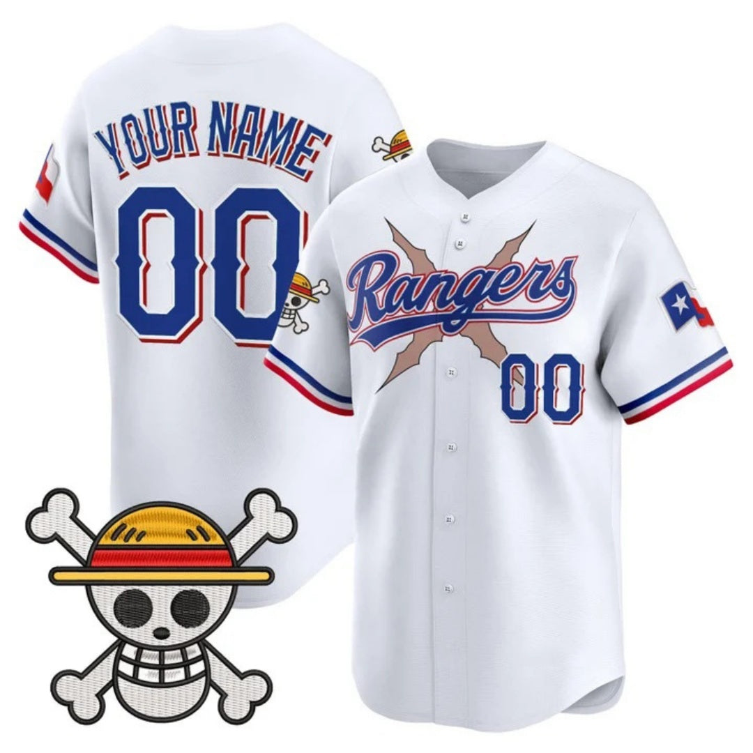 Custom Texas Rangers x One Piece White RONA Vapor Premier Limited Jersey - Stitched