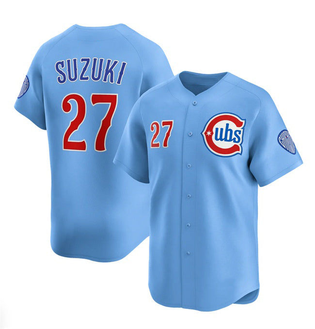 Chicago Cubs #27 Seiya Suzuki Blue RONA 2024-25 2nd Alternate Limited Stitched Jersey