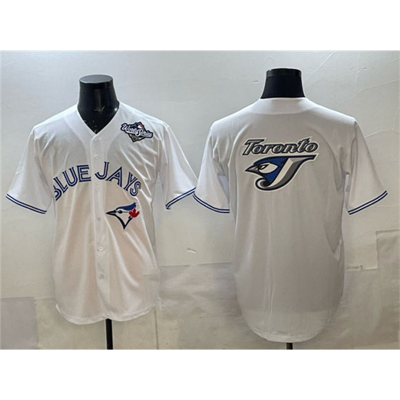 Toronto Blue Jays Team Big Logo White RONA 2025 World Series Home Cool Base Stitched Jersey