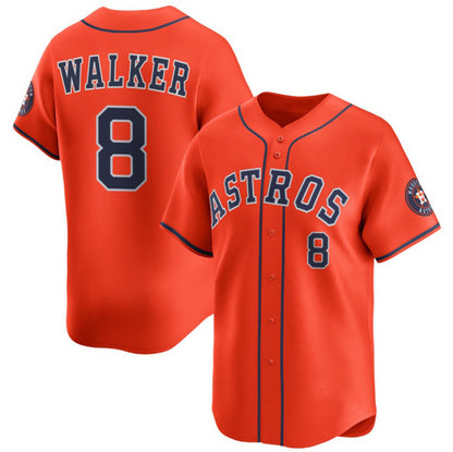 Houston Astros #8 Christian Walker Orange RONA 2025 Alternate Limited Stitched Jersey