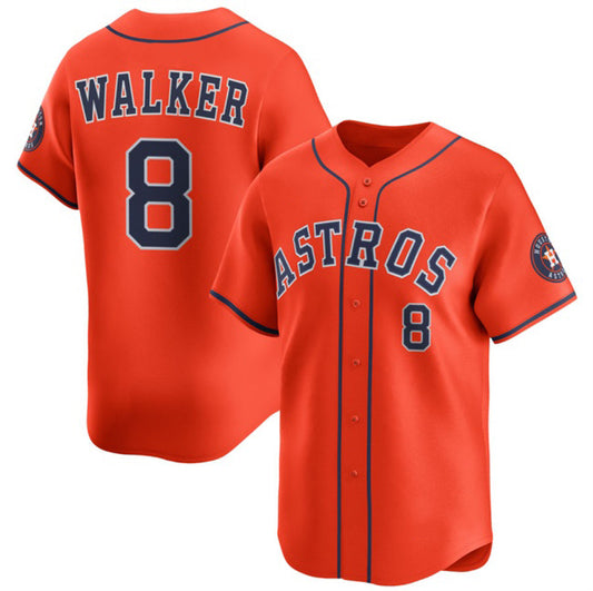 Houston Astros #8 Christian Walker Orange RONA 2025 Alternate Limited Stitched Jersey