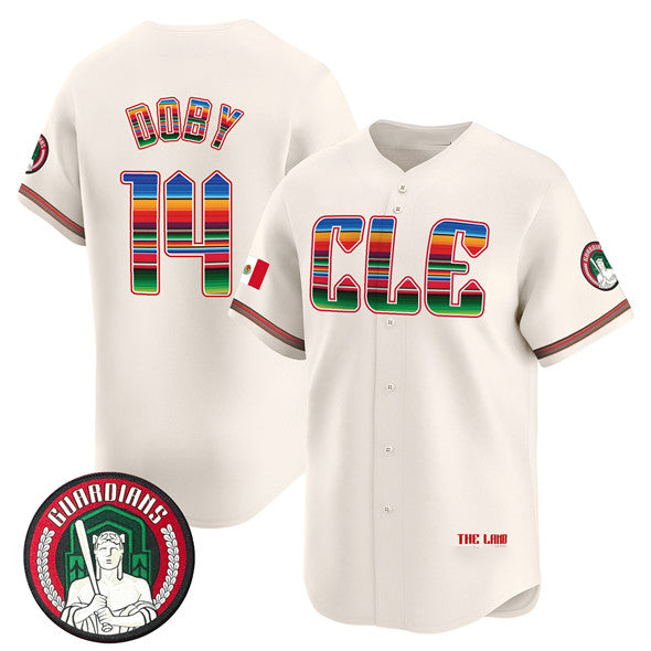 Cleveland Guardians #14 Larry Doby Cream RONA Mexico Vapor Premier Limited Stitched Jersey