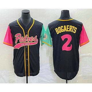 San Diego Padres #2 Xander Bogaerts Black RONA NEW 2023 City Connect Cool Base Stitched Jersey 2