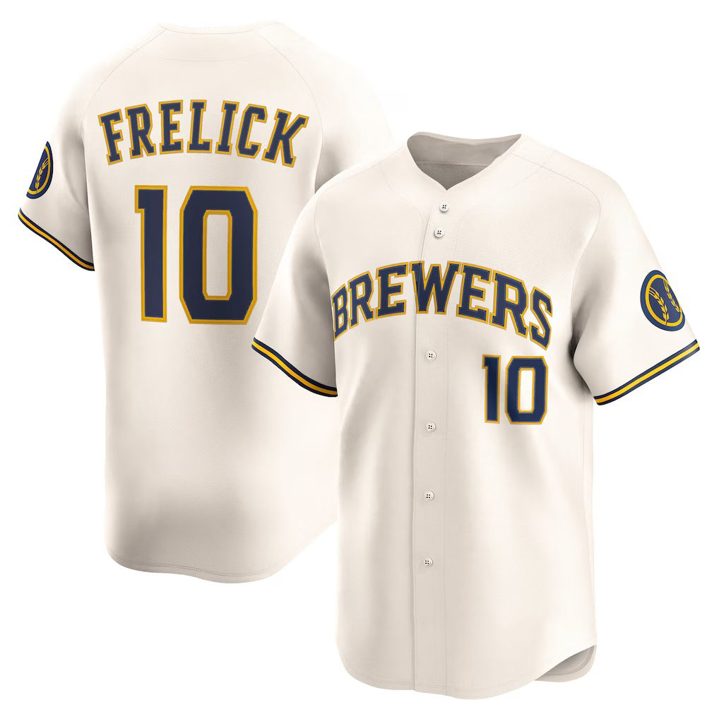 Milwaukee Brewers #10 Sal Frelick Cream RONA Home Limited Player Jersey