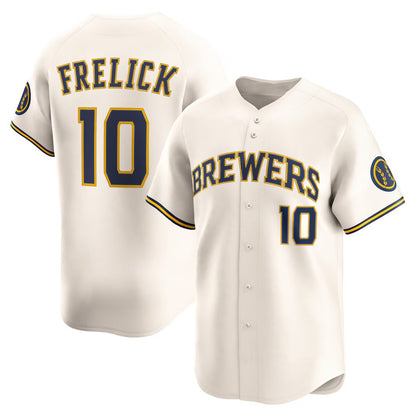 Milwaukee Brewers #10 Sal Frelick Cream RONA Home Limited Player Jersey