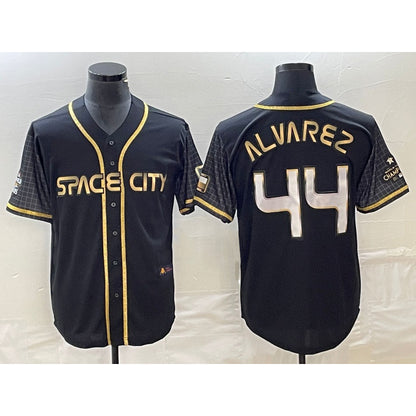 Houston Astros #44 Yordan Alvarez Black RONA City Connect Cool Base Stitched Jersey