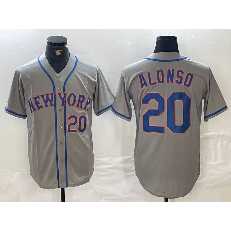 New York Mets #20 Pete Alonso Grey RONA Stitched Jersey