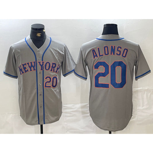 New York Mets #20 Pete Alonso Grey RONA Stitched Jersey