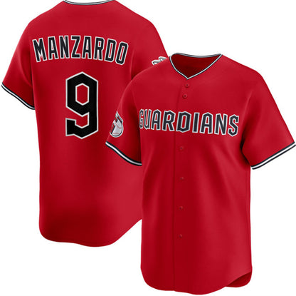 Cleveland Guardians #9 Kyle Manzardo Red RONA Alternate Limited Stitched Jersey