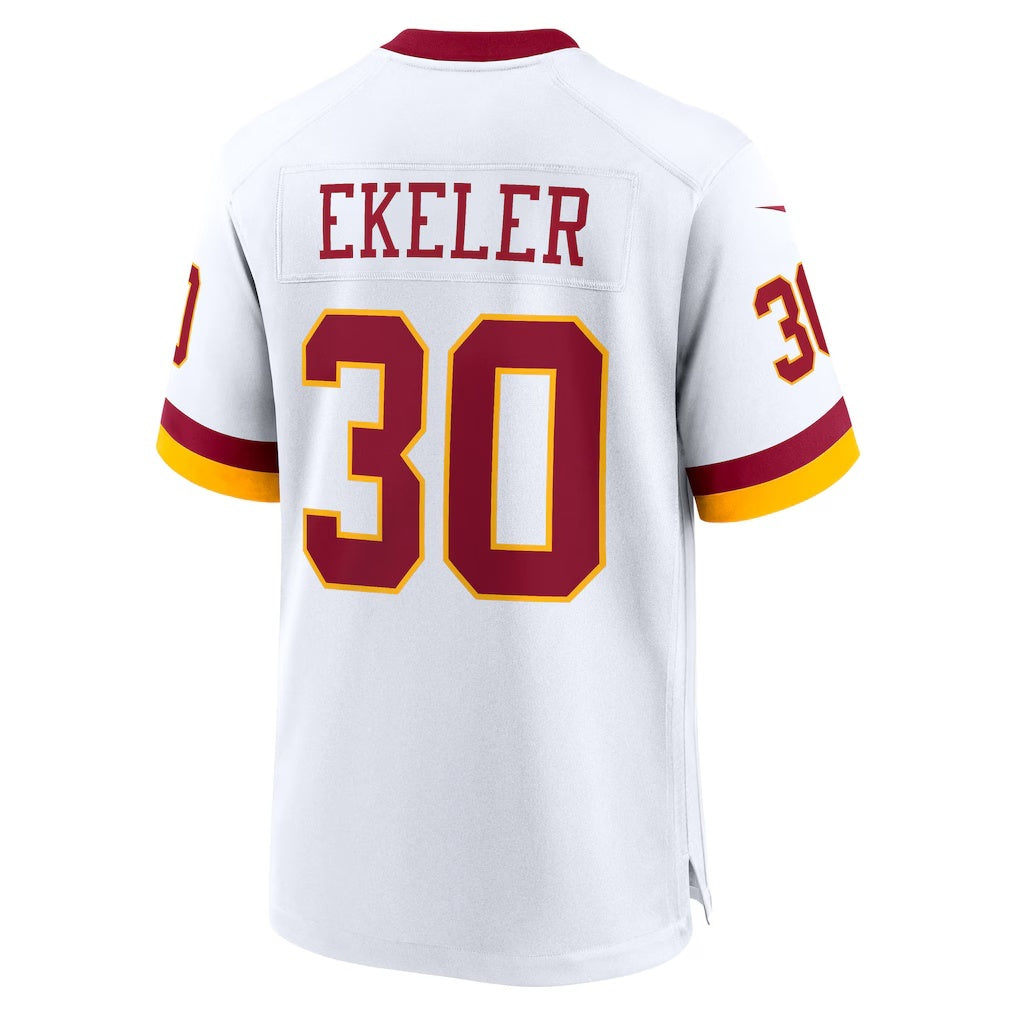 W.Commanders #30 Austin Ekeler White RONA Game Jersey