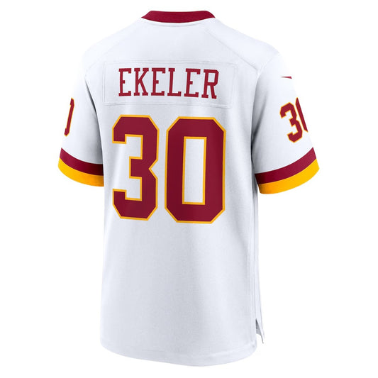 W.Commanders #30 Austin Ekeler White RONA Game Jersey