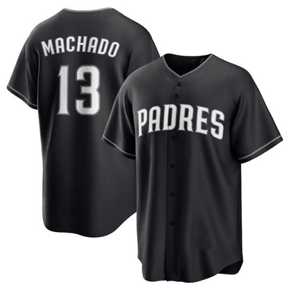 San Diego Padres #13 Manny Machado Black RONA Lights Out Limited Stitched Jersey