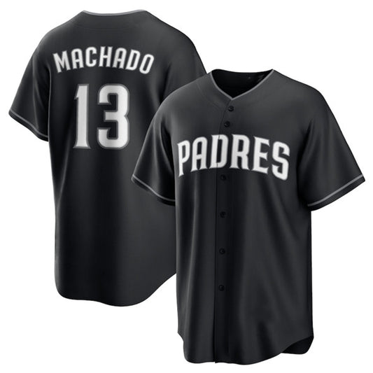 San Diego Padres #13 Manny Machado Black RONA Lights Out Limited Stitched Jersey