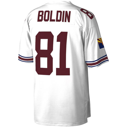 A.Cardinals #81 Anquan Boldin Mitchell & Ness White RONA Legacy Replica Jersey